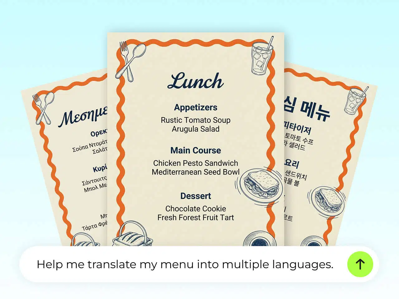 Multilingual Restaurant Menus
