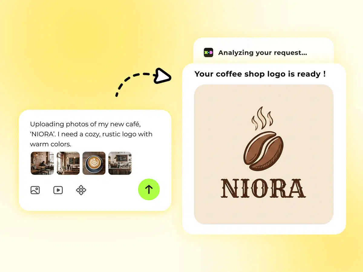 coffee shop logo design interface