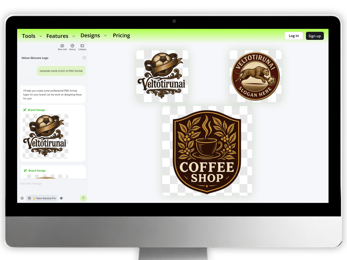 Create professional PNG logos