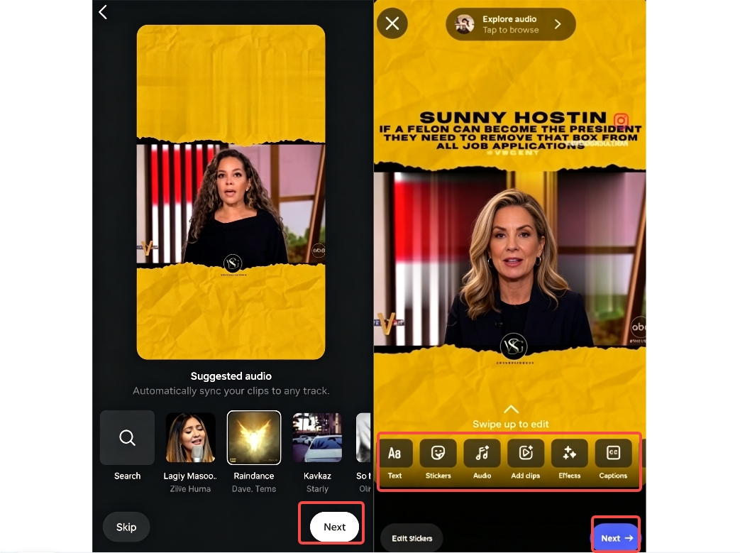 Adjusting timing and editing Instagaram Reel