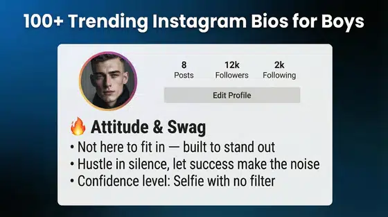 Instagram bio for boy