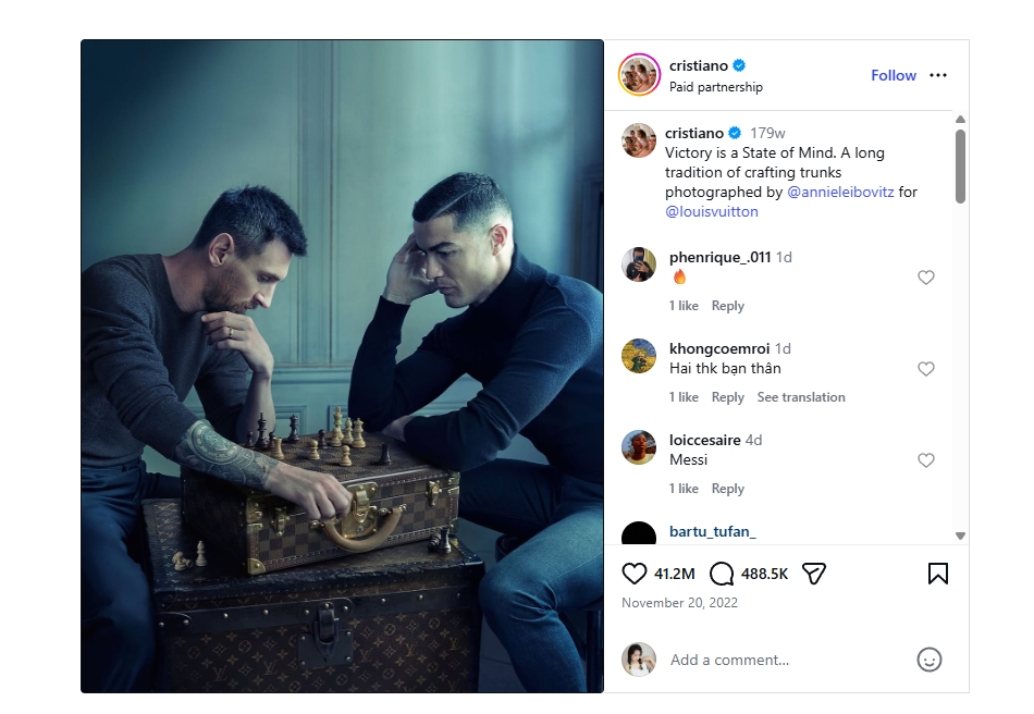 Cristiano Ronaldo & Lionel Messi Chess image