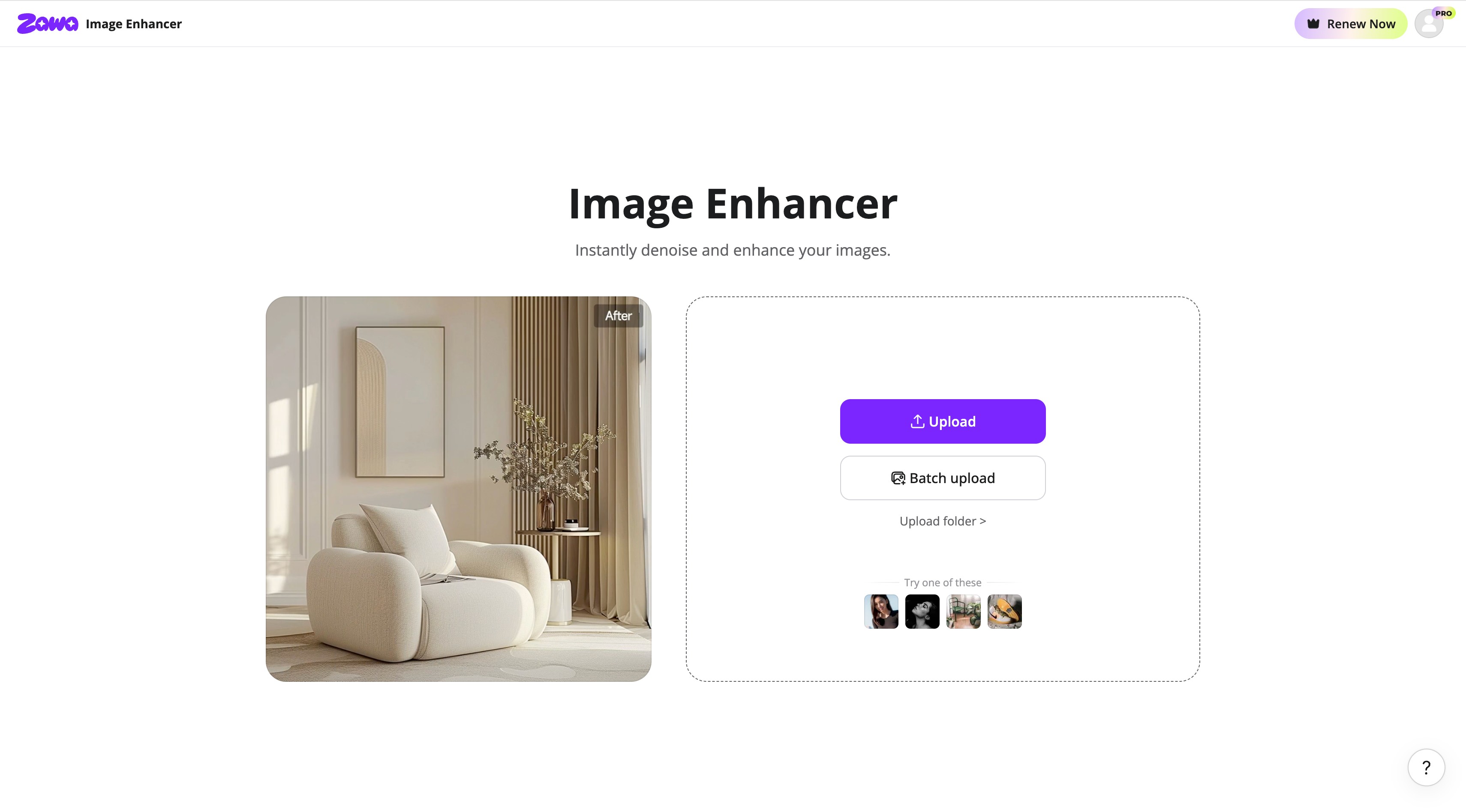 upload blurry images in zawa
