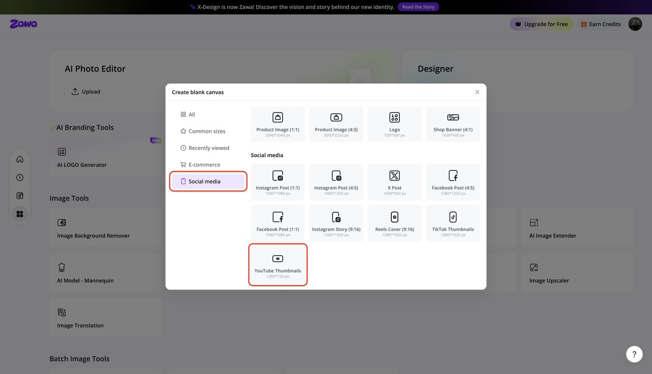 Pick the YouTube Preset