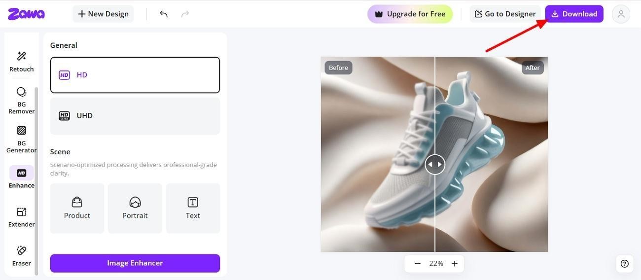 download after previewing changes