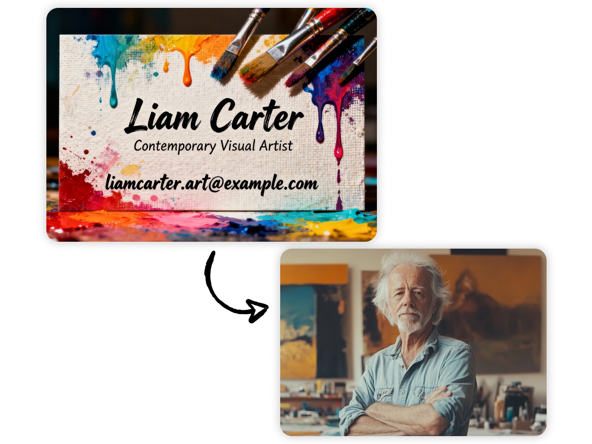 A freelancer's business card