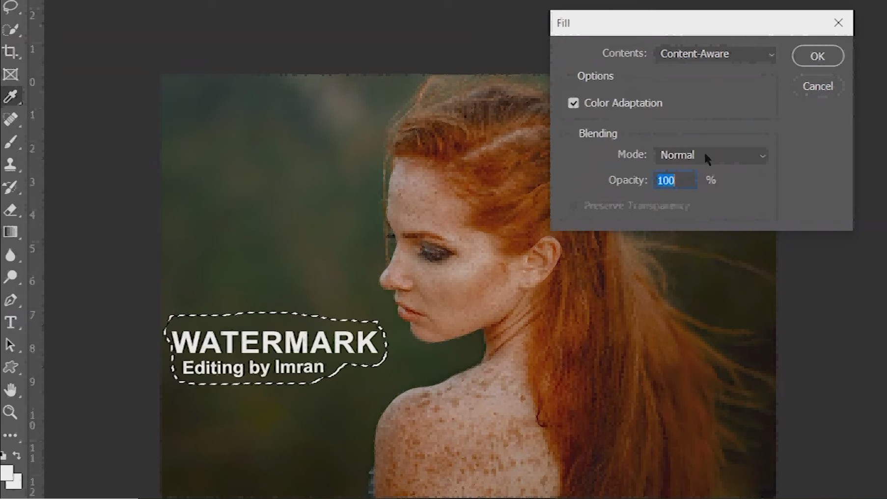 Perform content-aware fill