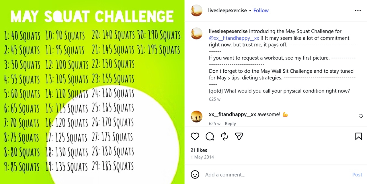 Workout routine breakdown reels