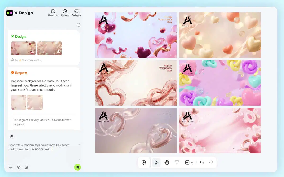 valentine's day zoom background