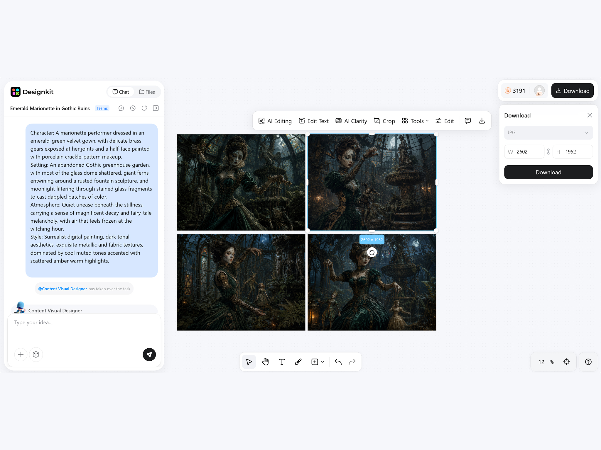 Generate and Download Your Artwork