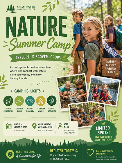 AI Generated Adventure Camp Poster
