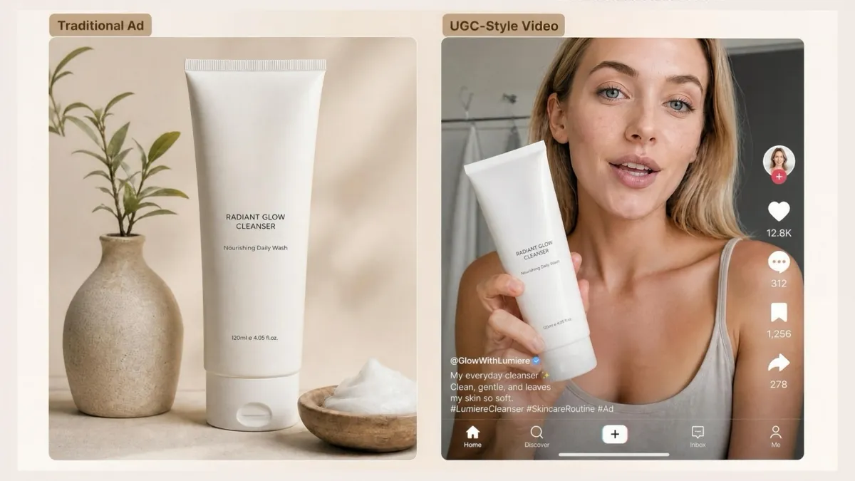 ugc video ads for skincare product