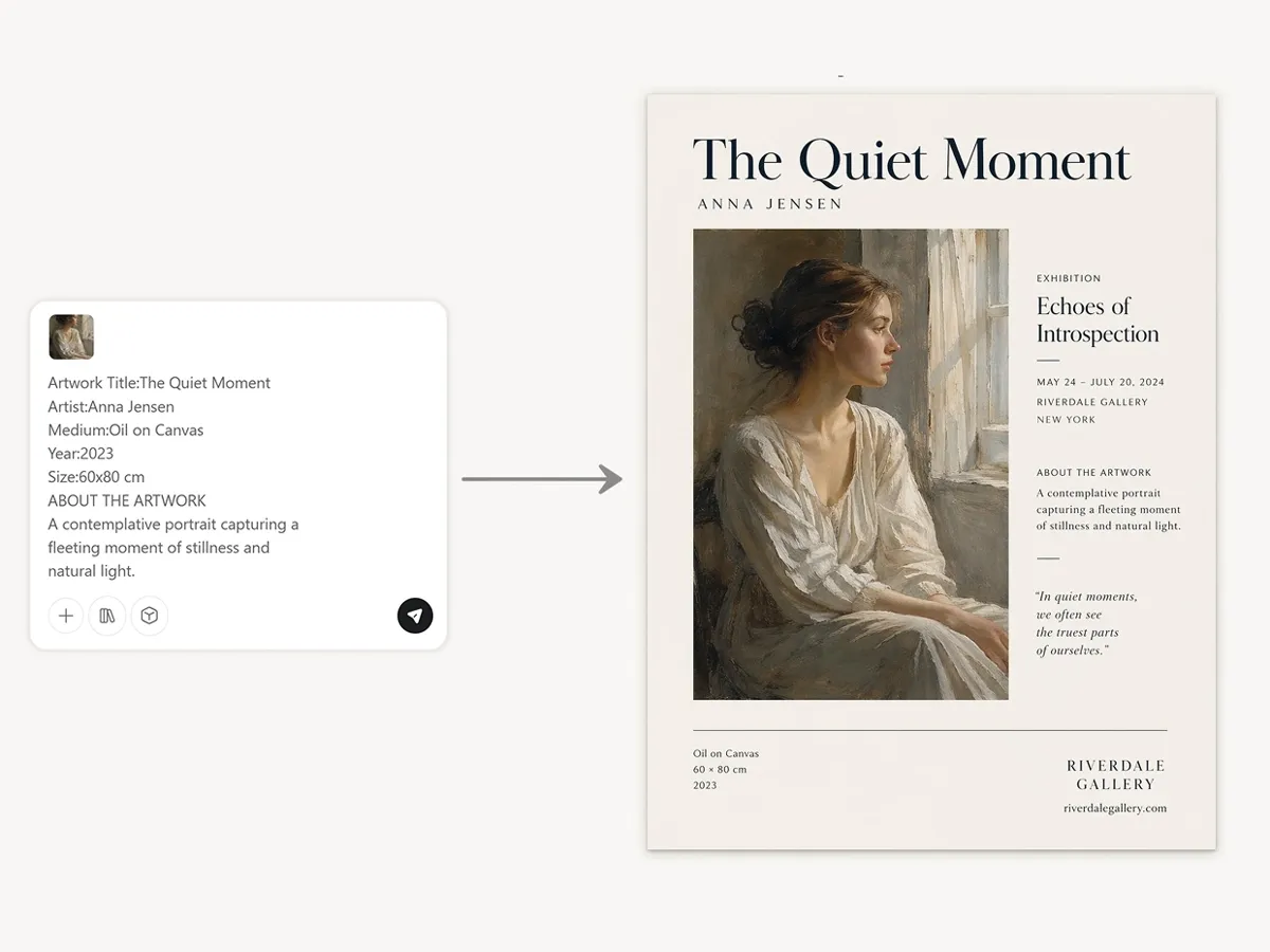 AI Generates Layouts Around the Artwork