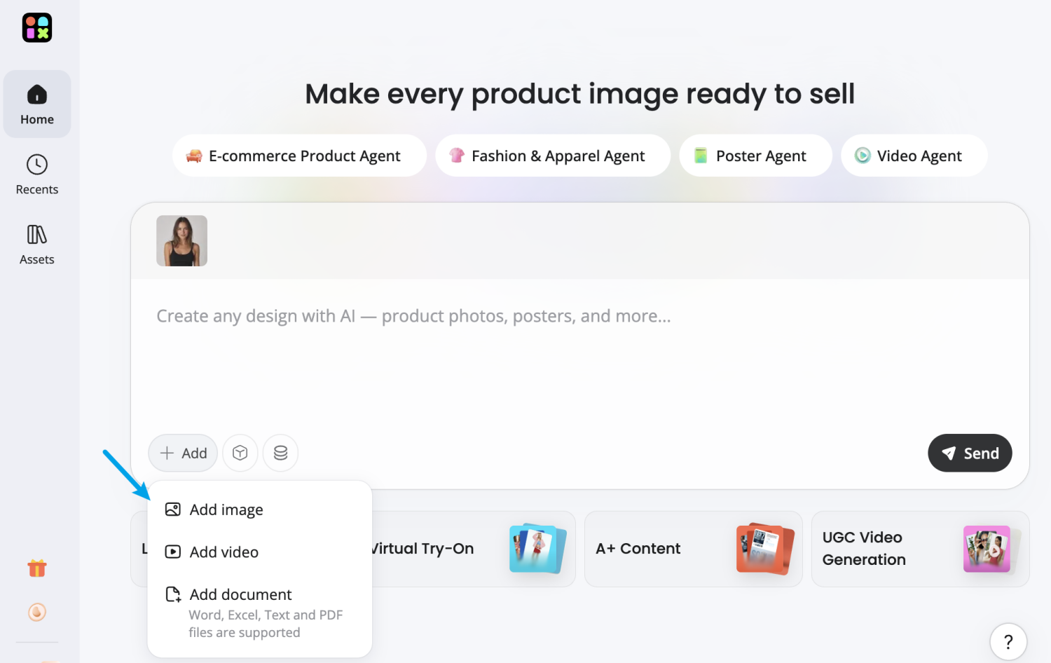 upload a photo with hairstyle
