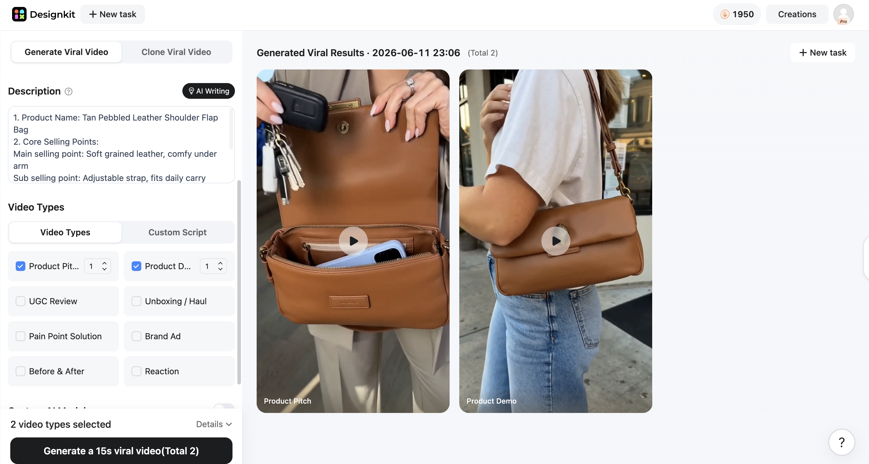 Download your local video ad Preview and export