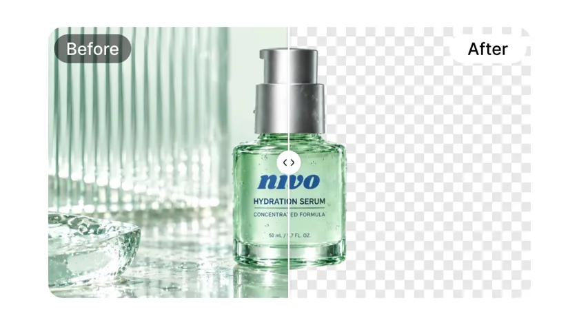 Remove backgrounds from glass bottles