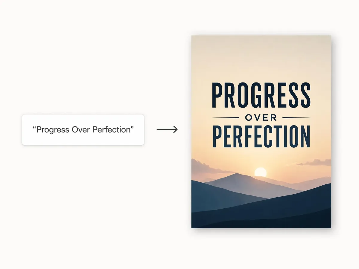AI Turns a Quote Into a Finished Poster