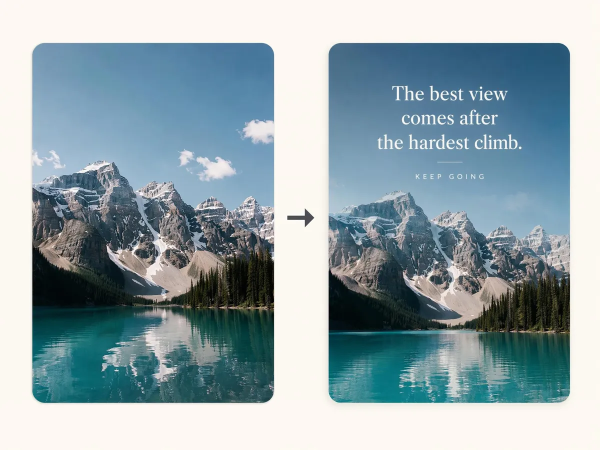 AI Puts Your Quote on Your Own Photo