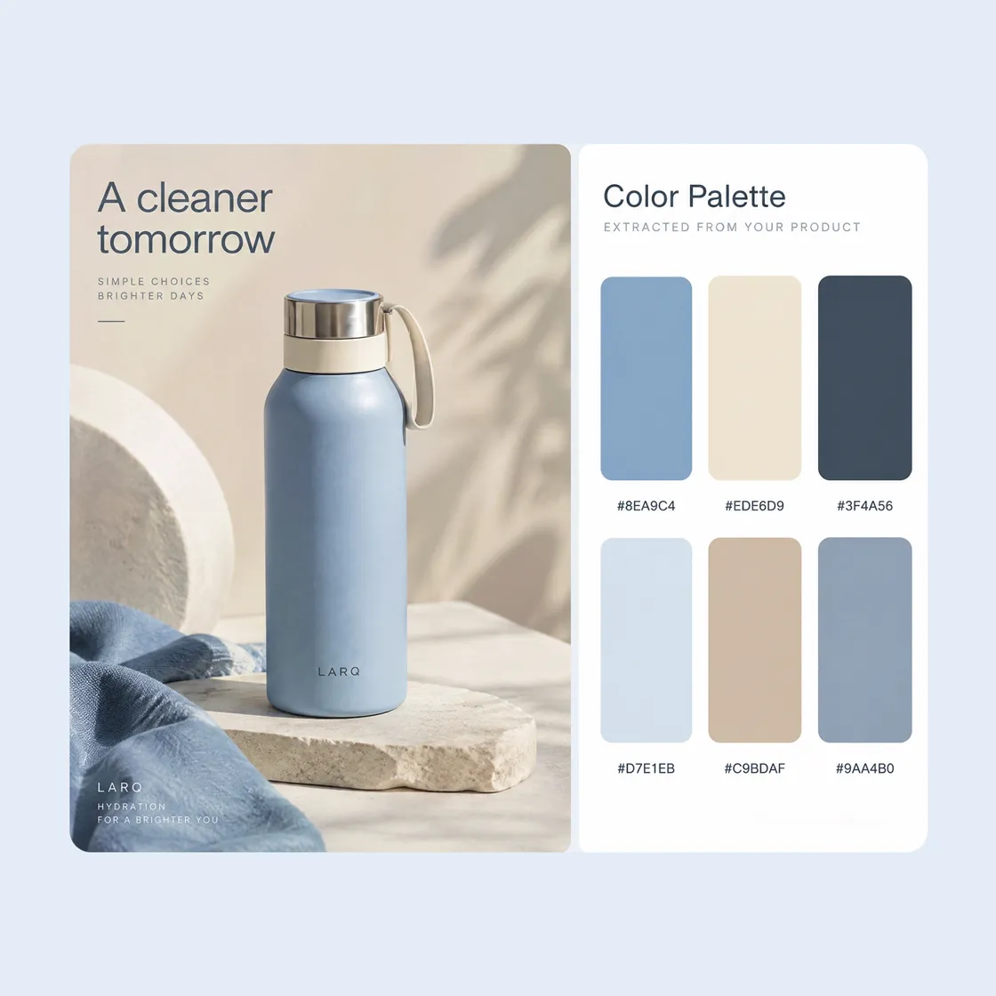 AI color palette generation