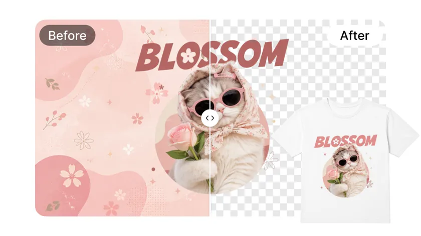 Prepare transparent designs for T-shirt