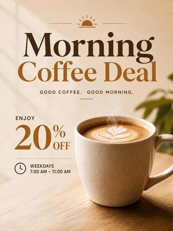 AI Generated Coffee Promotion Poster