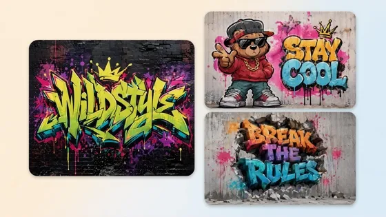Generate graffiti from text and images