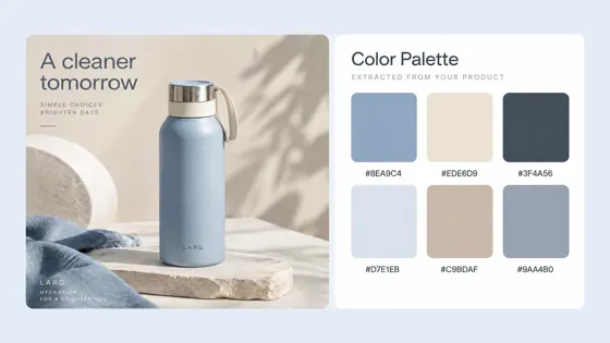 AI color palette generation