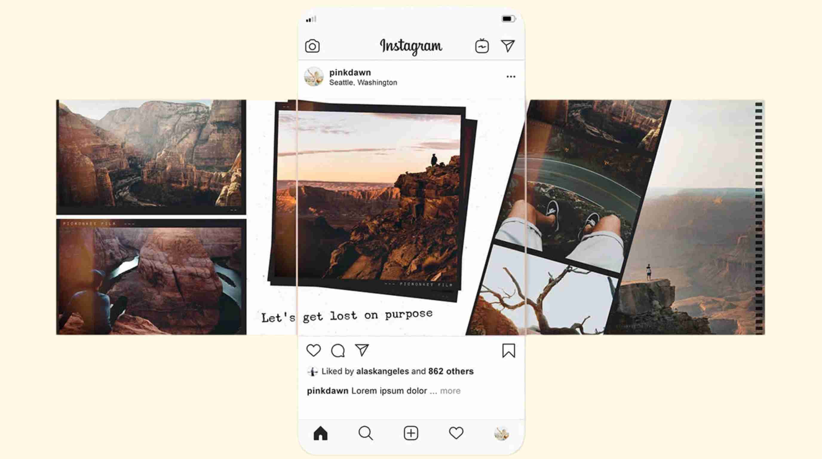 Carousel for a Feed Post People Will Swipe Through