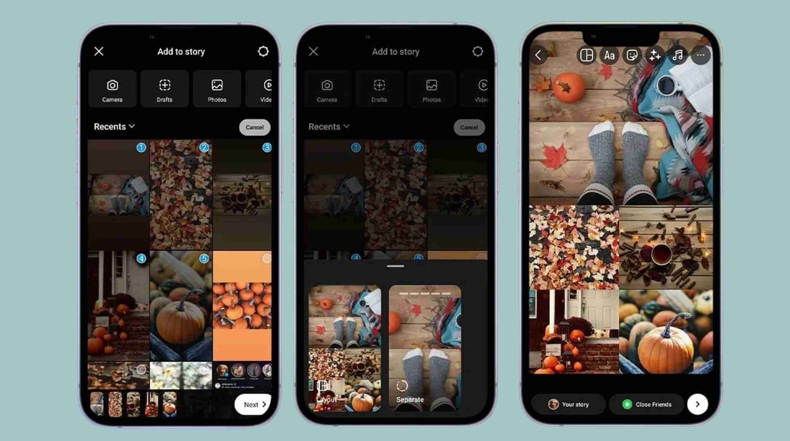 Add multiple photos to an Instagram Story