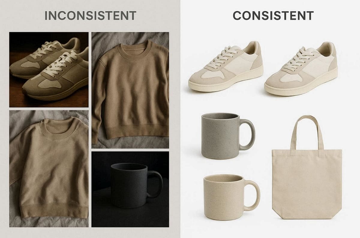 keep consistent background across products