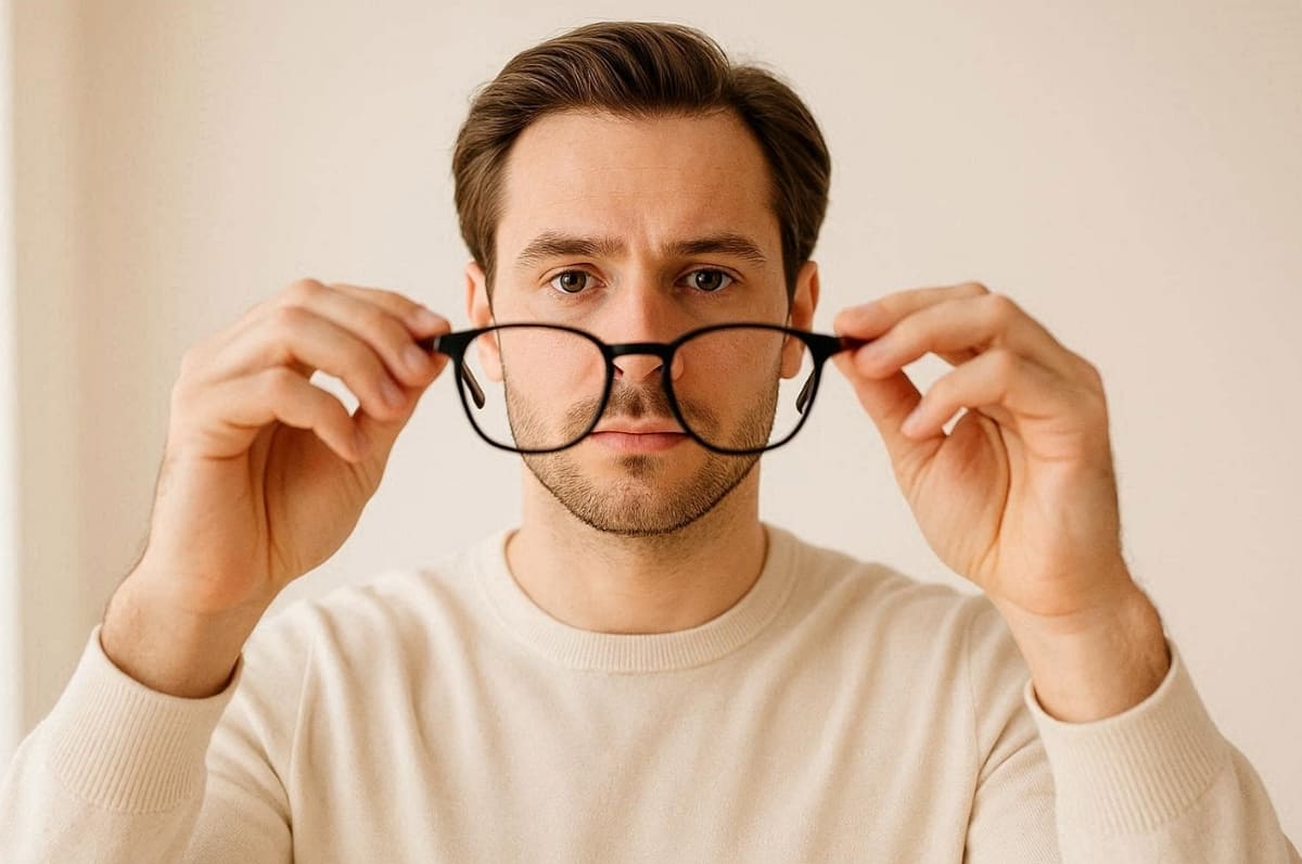 remove your existing glasses
