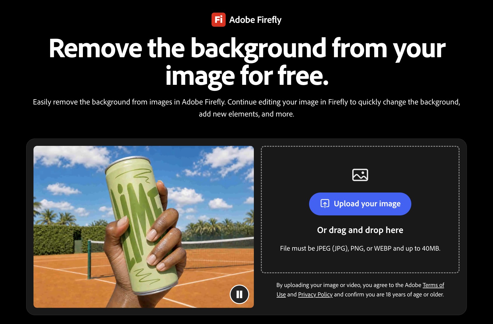 adobe firefly remove bg online