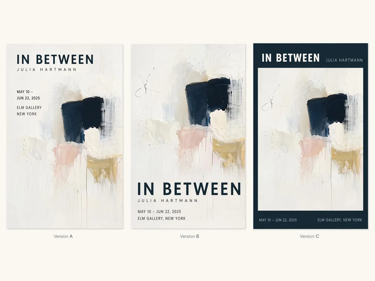 AI Compars Consistent Poster Versions