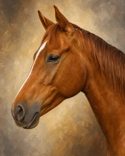 AI Generated Chestnut Horse Photo