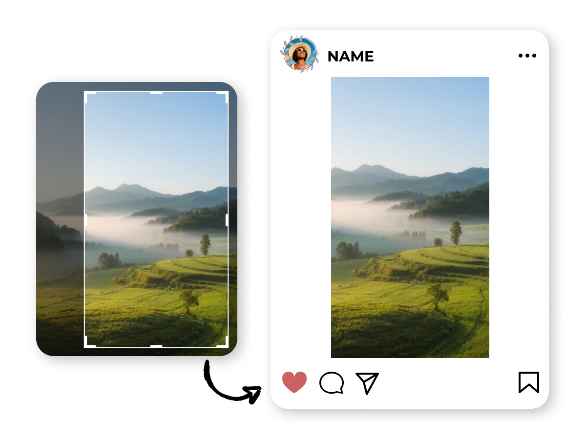 Create Instagram-ready visuals with Designkit before publishing