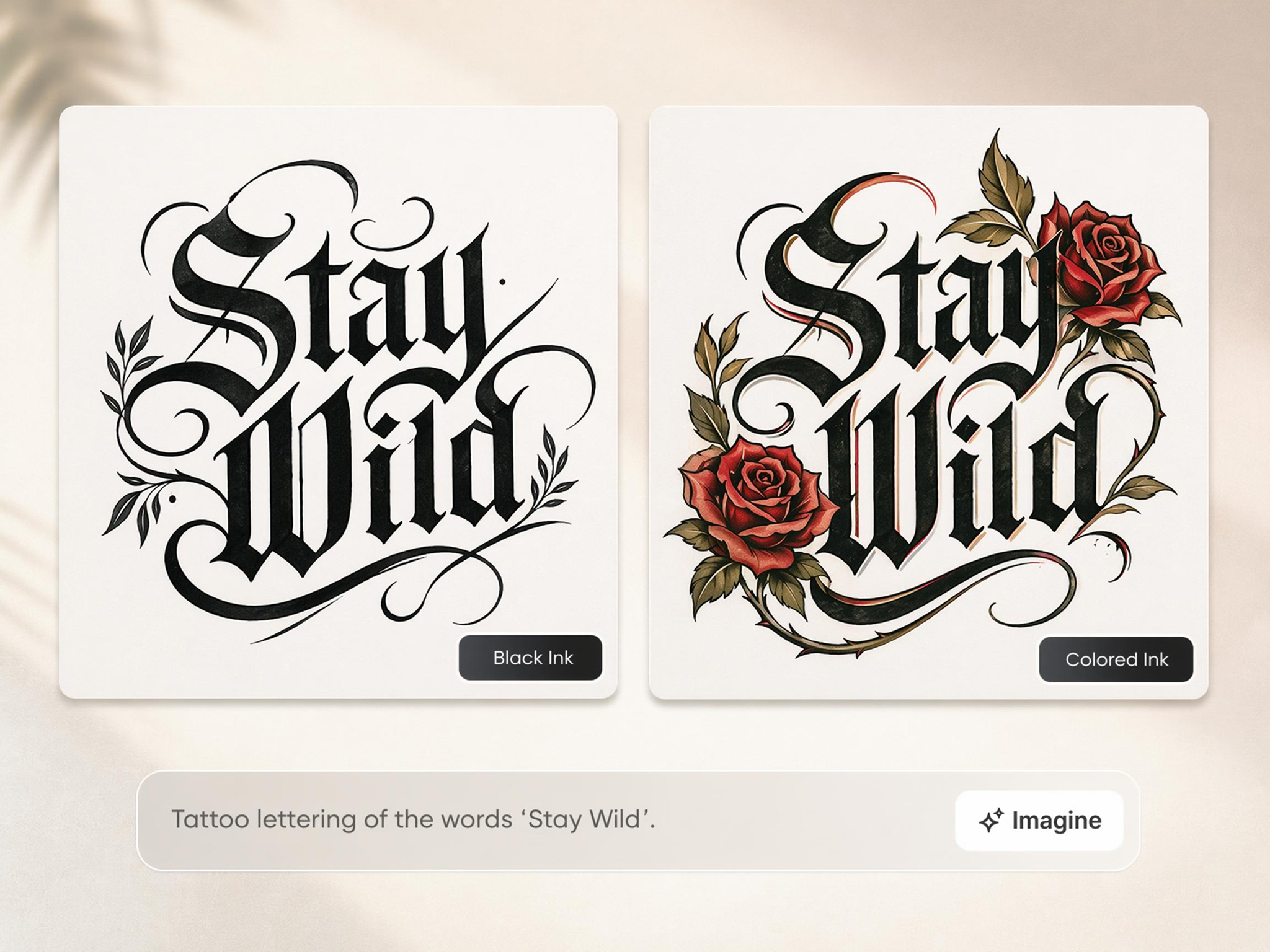 Design Lettering and Name Tattoos