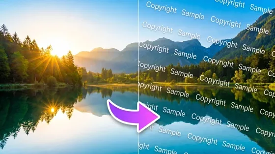 how to apply watermark to photos