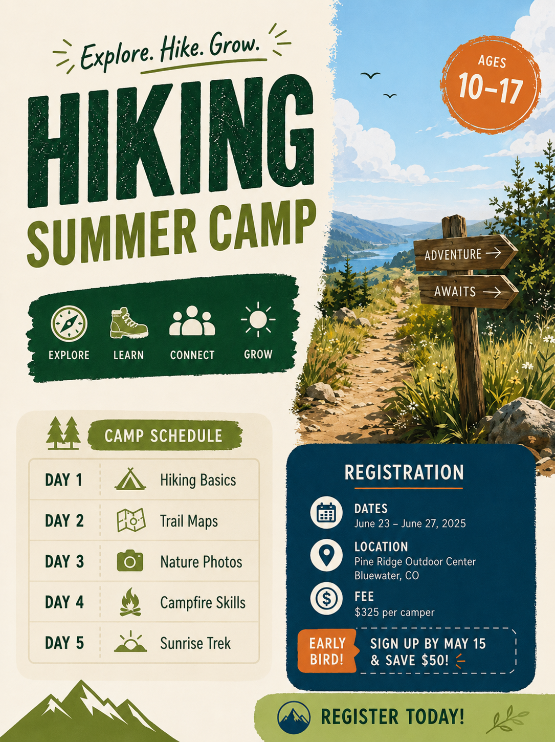 AI Generated Adventure Camp Poster