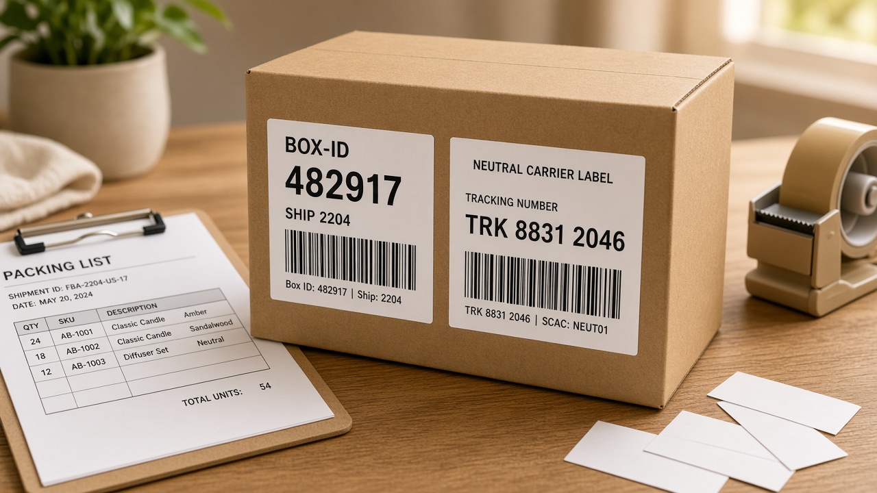 Sealed Kraft Box With Labels