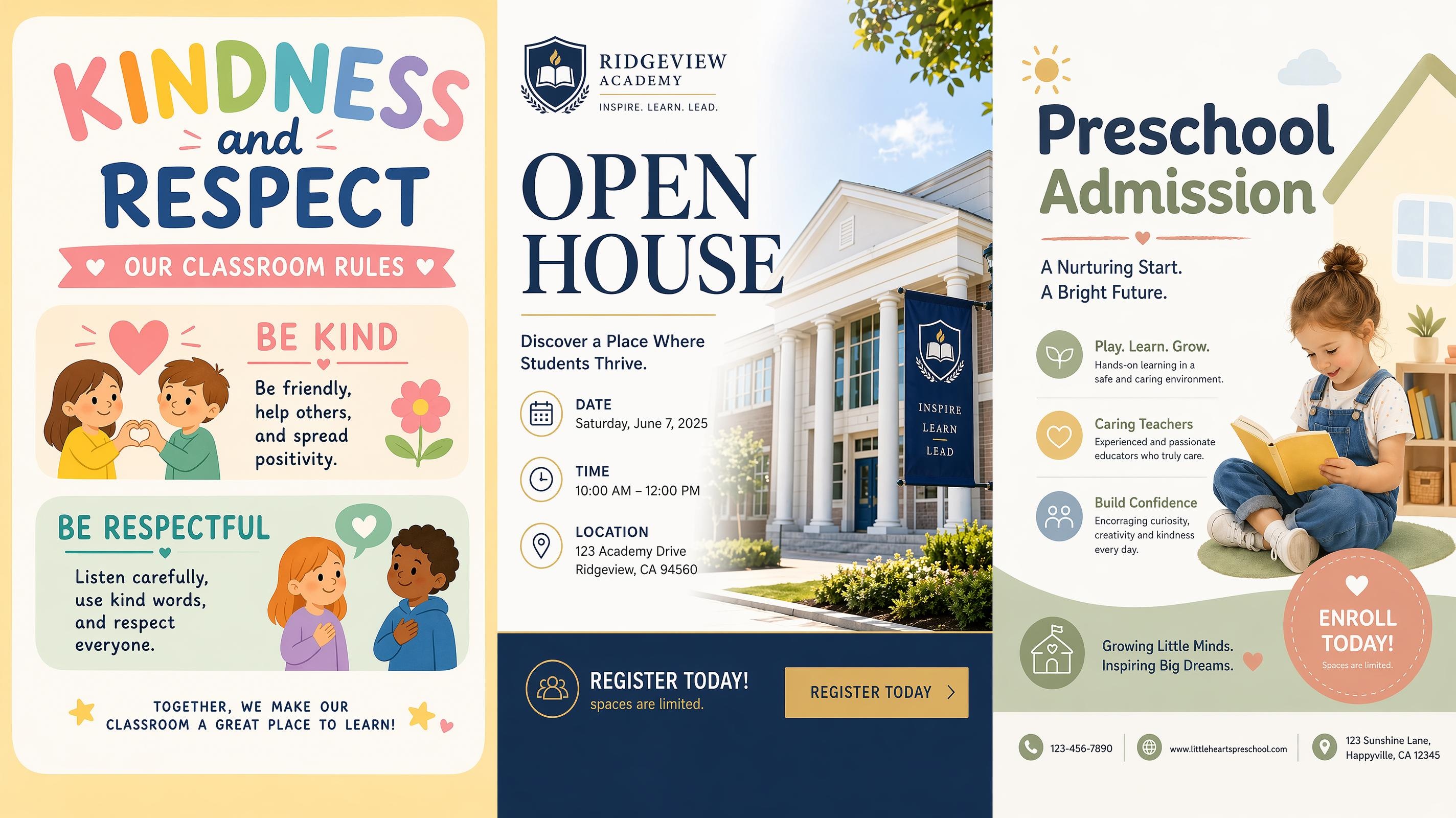 AI generated school poster 