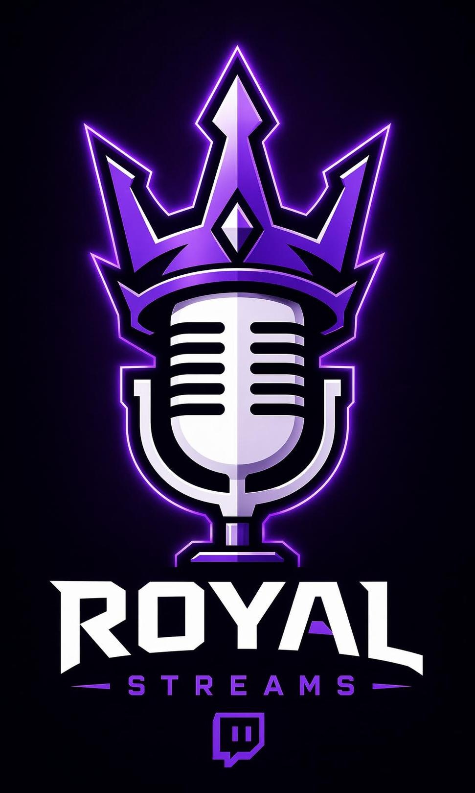 Crown and Microphone Stream Logo