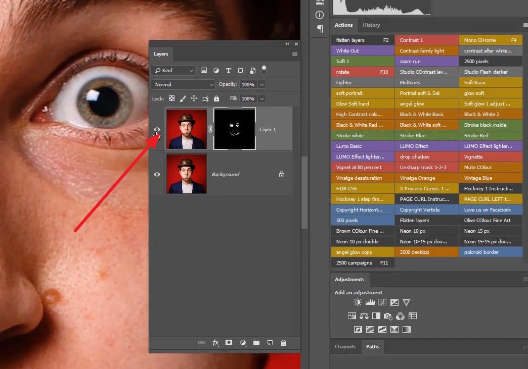 choose eye to preview