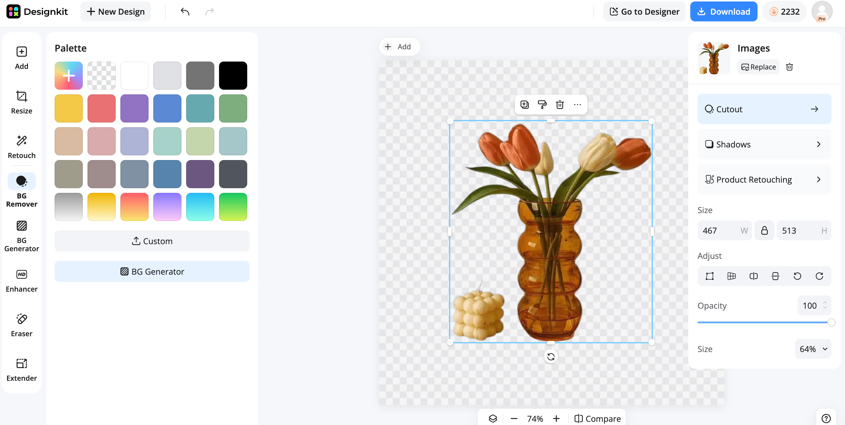 How remove backgrounds with Designkit Upload and remove