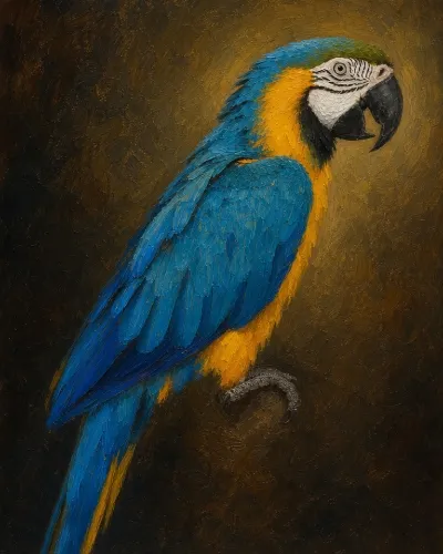 AI Generated Classic Parrot Painting