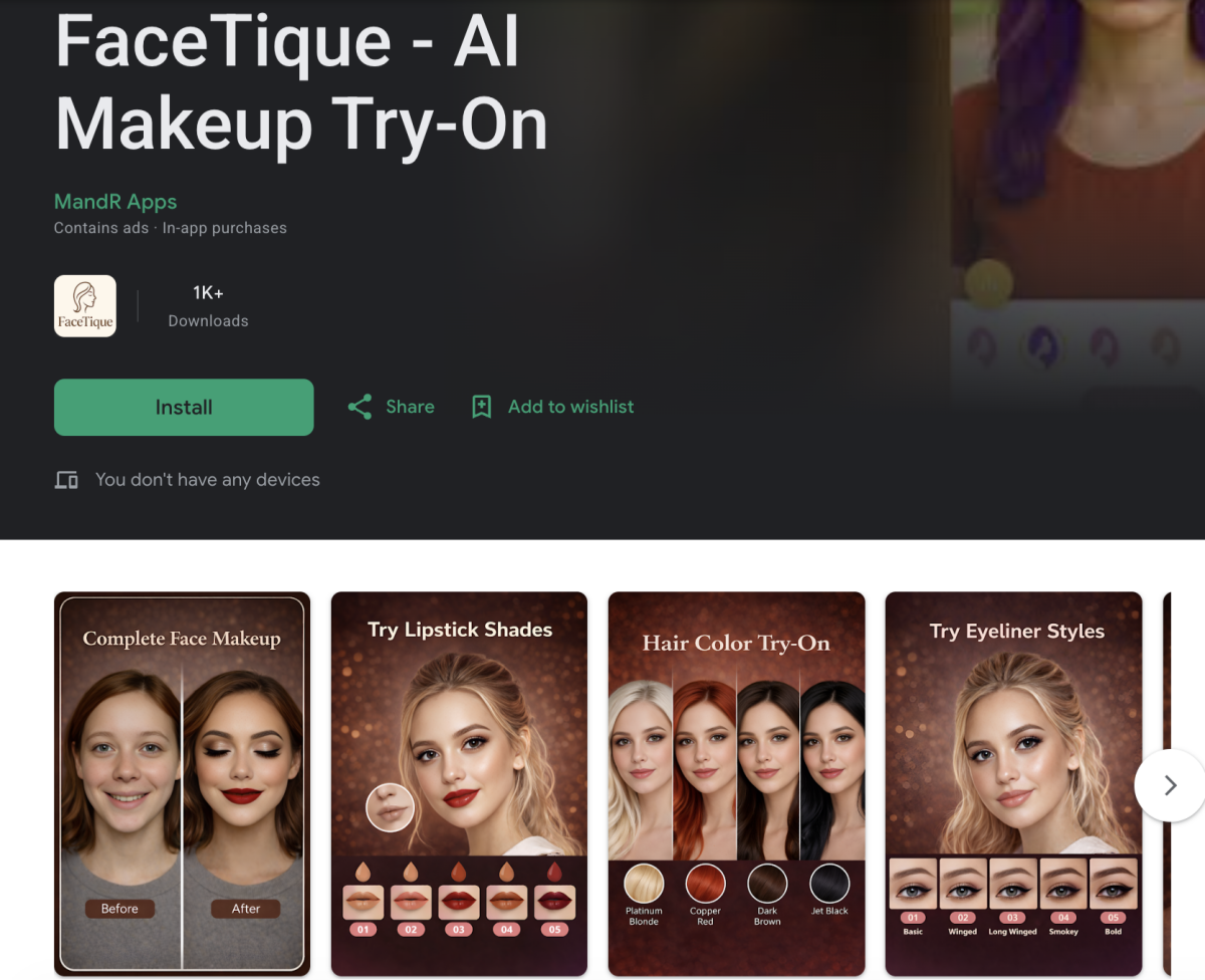 apps for makeup try-on - facetique