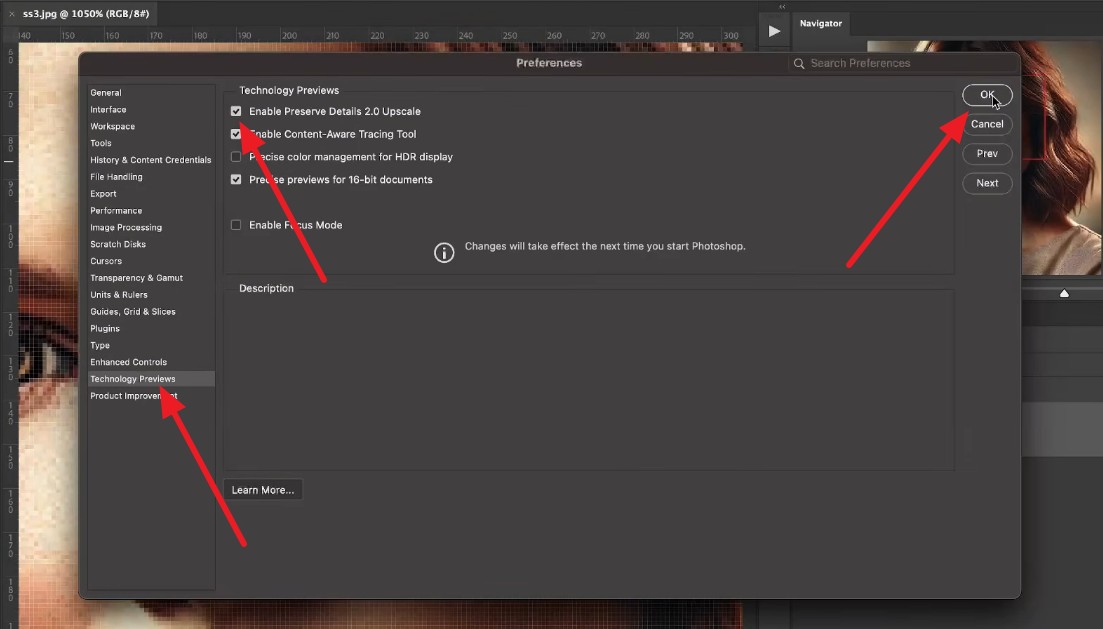 pick the preserve details option