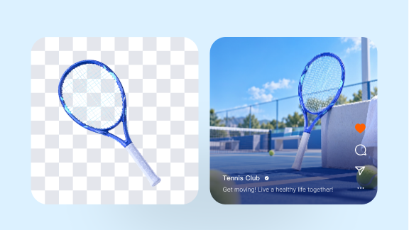 Create transparent cutouts for post