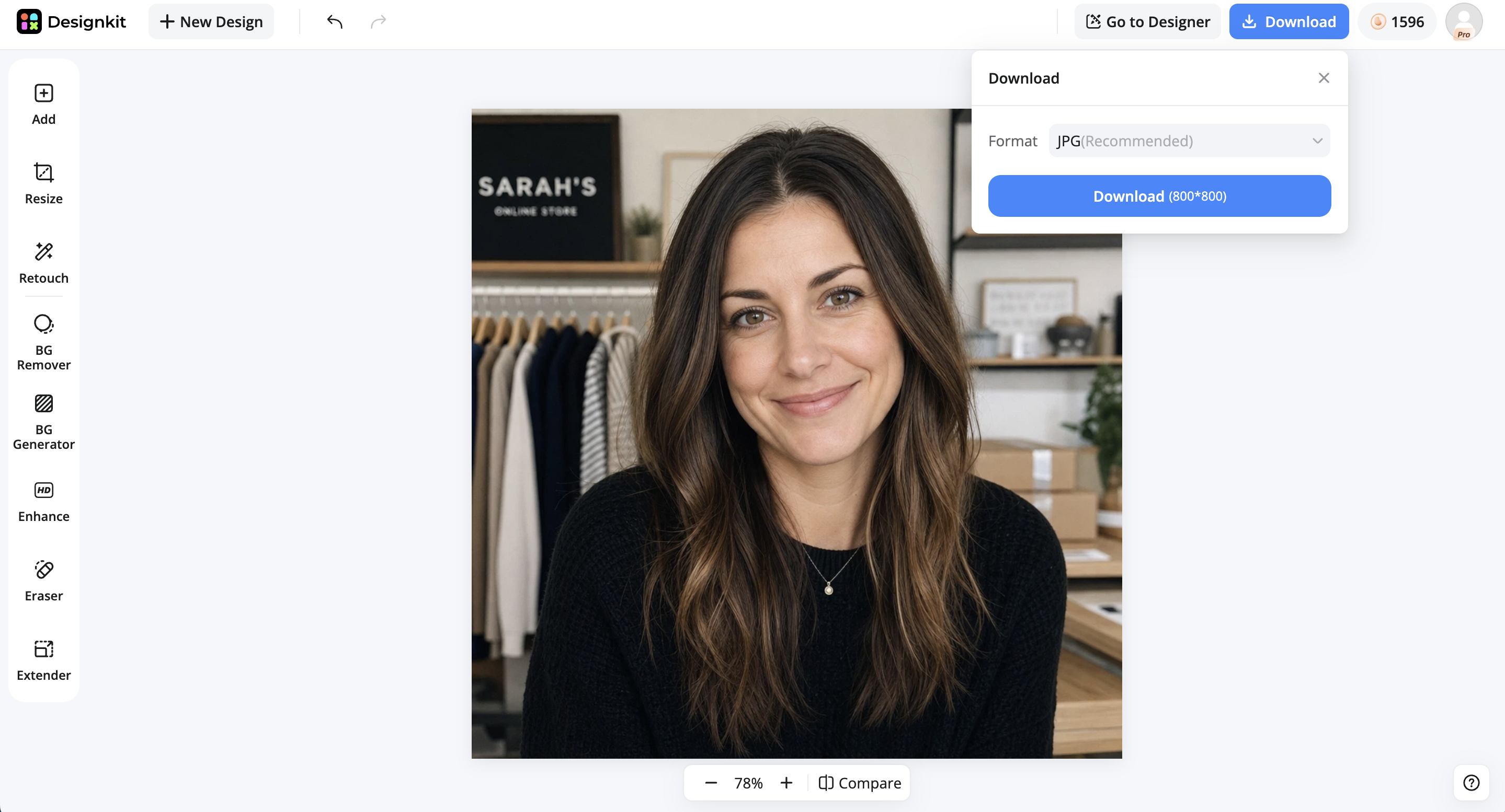 Export your YouTube-ready profile image