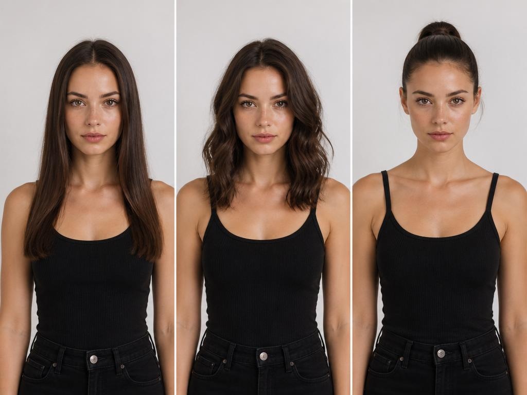 try different hairstyles