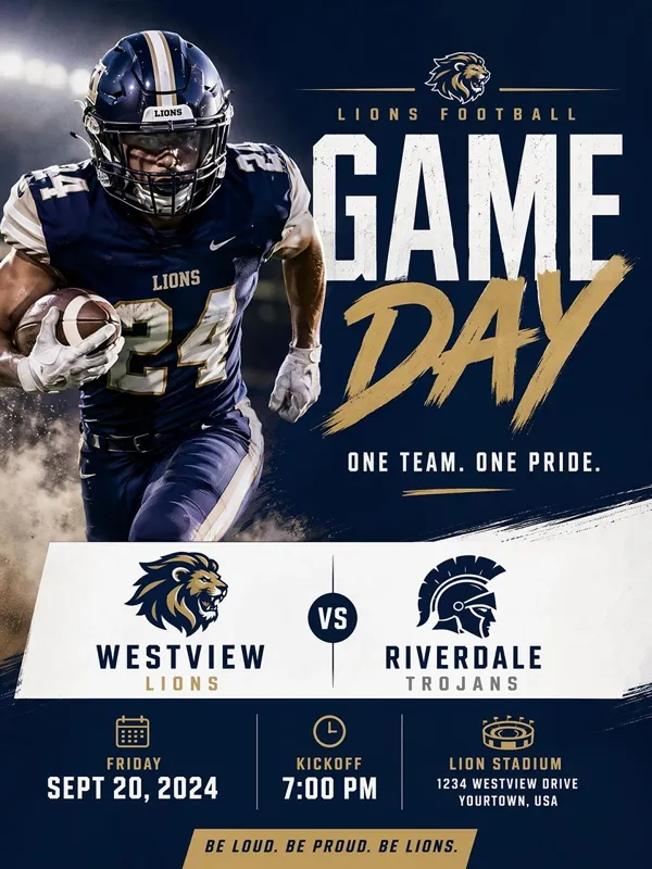 AI Generated Game Day Poster